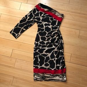 Cache asymmetrical XS dress animal print